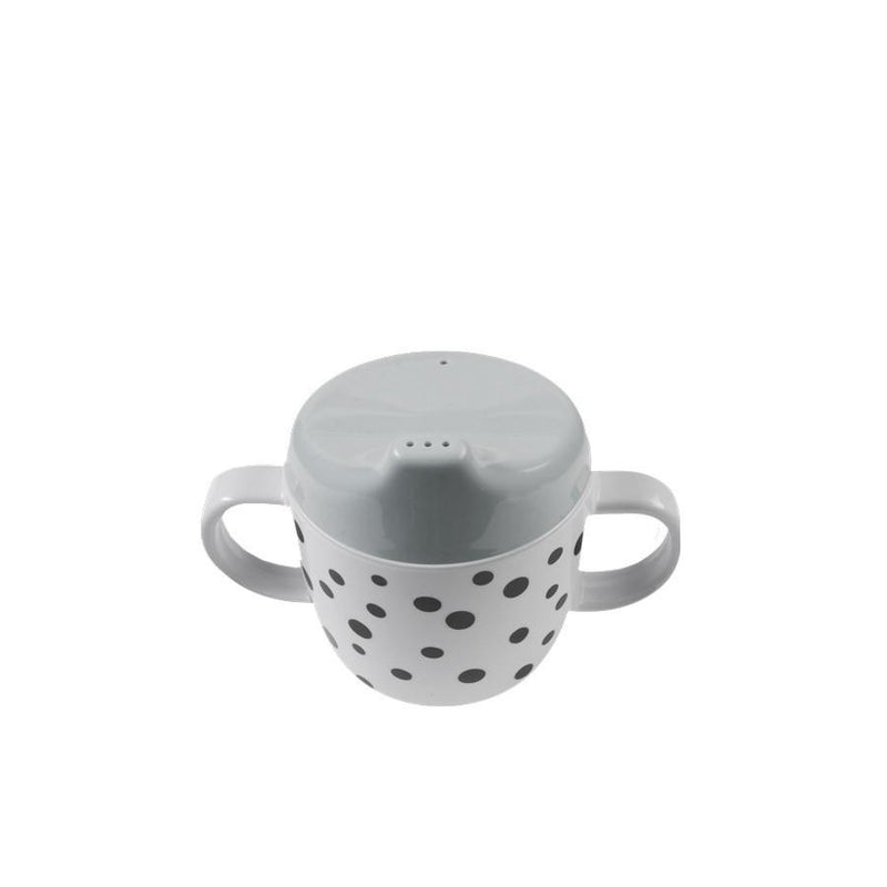 Done by Deer Happy Dots Spout Cup Grey (PREORDER) - Wiggles Piggles 