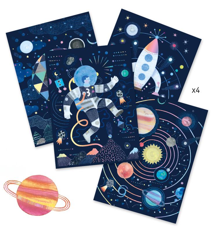 Djeco Cosmic Mission Scratch Cards