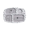 Done By Deer Happy Dots Compartment Plate Grey - Wiggles Piggles