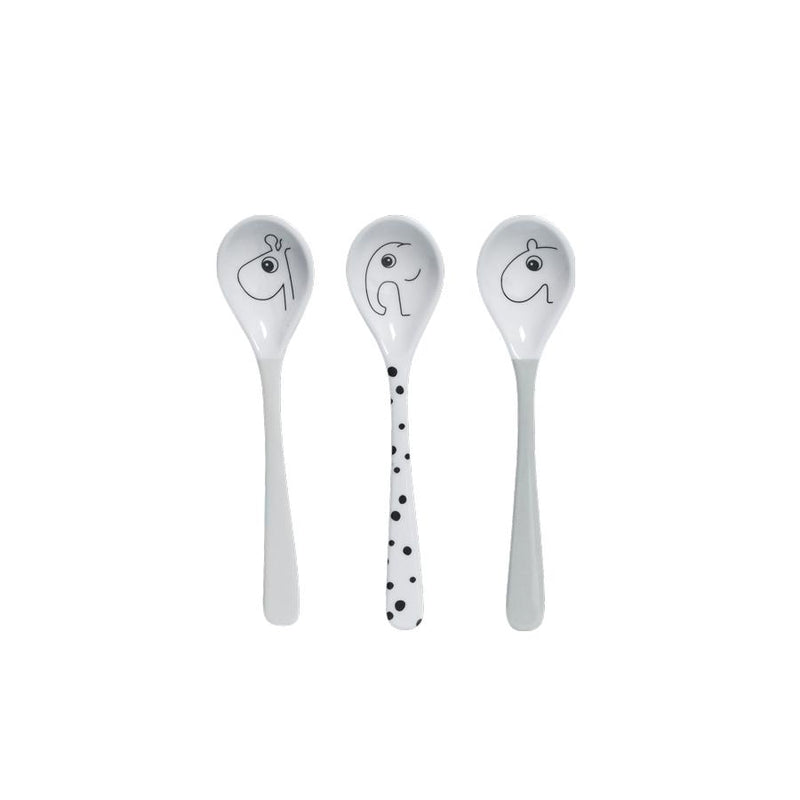 Done By Deer Happy Dots 3 Piece Spoon Set (Grey)