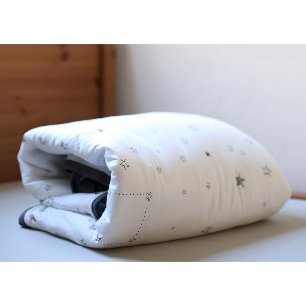Ndoto Textile Stars Galaxy Cot Blanket - White - Wiggles Piggles  - 1
