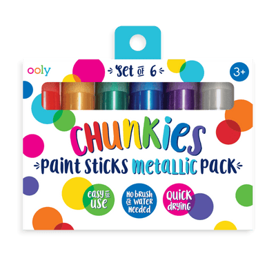 Ooly Metallic Chunkies Paint Sticks (Set of 6)