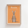 Regal Roo Birth Print (Orange)
