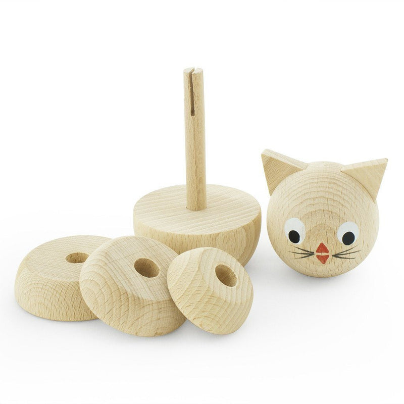 Wooden Stacking Puzzle - Kitty - Wiggles Piggles  - 1