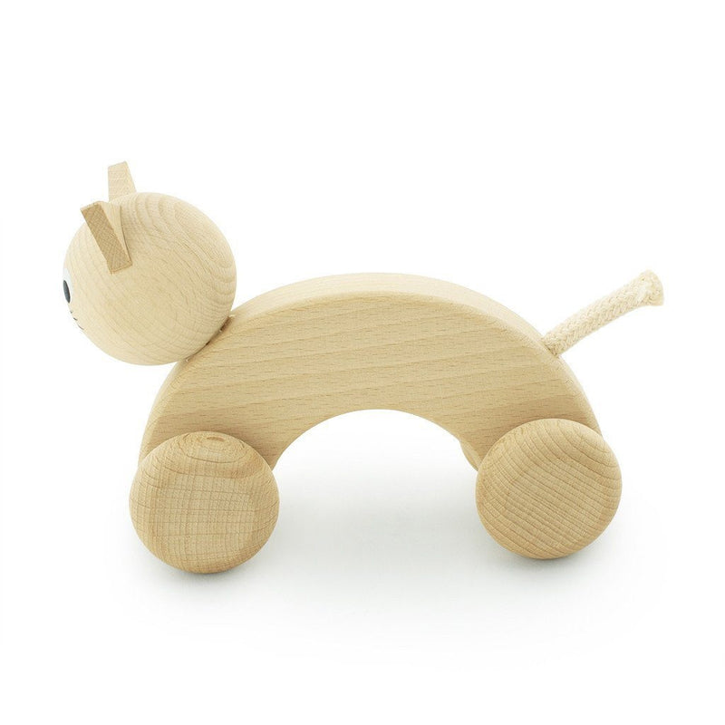 Wooden Push Along Kitty - Wiggles Piggles  - 1